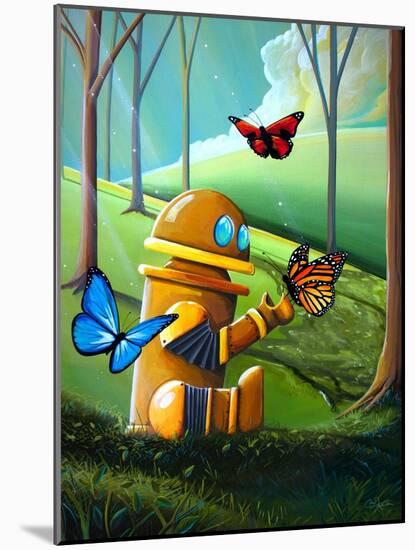 Bot and the Butterflies-Cindy Thornton-Mounted Art Print