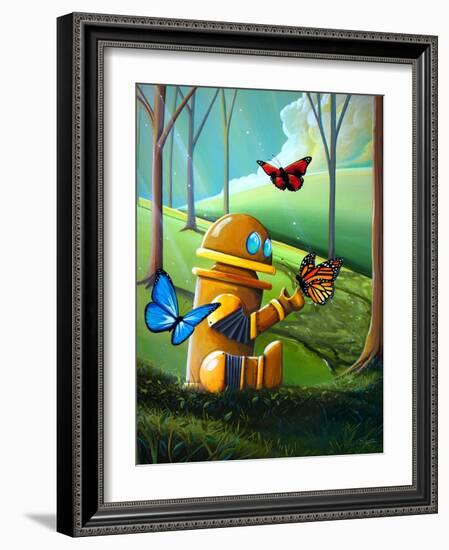 Bot and the Butterflies-Cindy Thornton-Framed Art Print