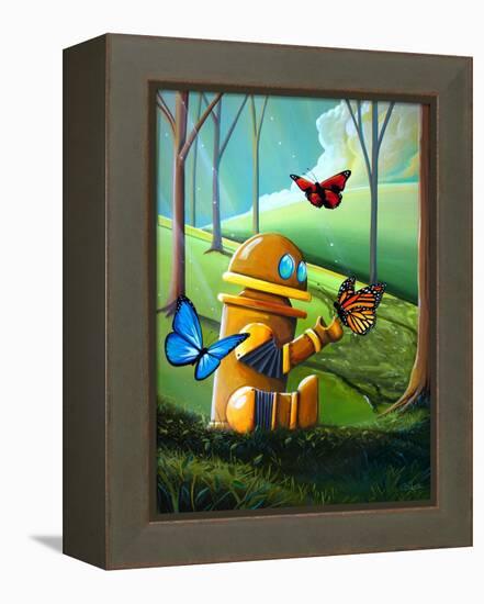 Bot and the Butterflies-Cindy Thornton-Framed Stretched Canvas