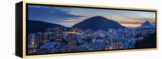 Botafogo and Humaita Neighbourhoods at twilight, elevated view, Rio de Janeiro, Brazil, South Ameri-Karol Kozlowski-Framed Premier Image Canvas