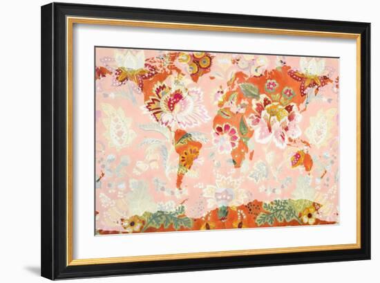 Botanica World Map-Lanie Loreth-Framed Art Print