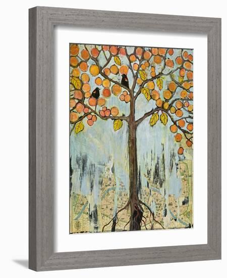 Botanical Art Tree Americans in Paris-Blenda Tyvoll-Framed Art Print