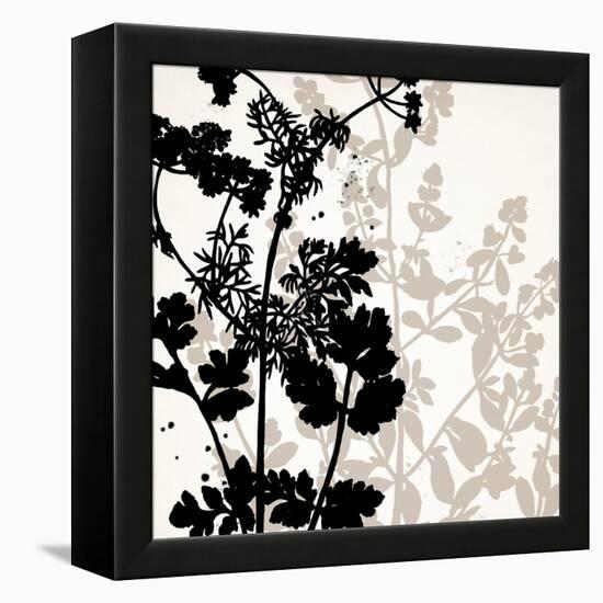 Botanical Black 1-Kimberly Allen-Framed Stretched Canvas