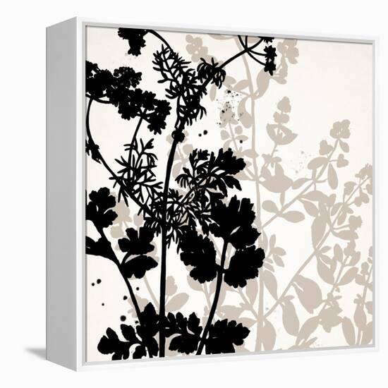 Botanical Black 1-Kimberly Allen-Framed Stretched Canvas