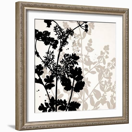 Botanical Black 1-Kimberly Allen-Framed Art Print