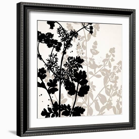 Botanical Black 1-Kimberly Allen-Framed Art Print