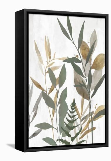 Botanical Blue Leaves I-Aria K-Framed Stretched Canvas