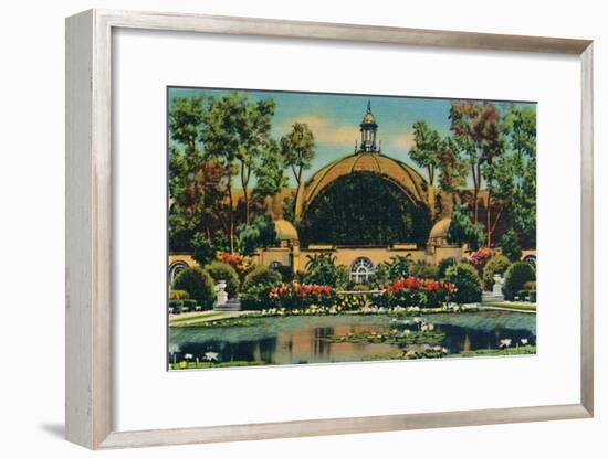 'Botanical Building and Lagoon. San Diego, California', c1941-Unknown-Framed Giclee Print