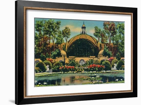 'Botanical Building and Lagoon. San Diego, California', c1941-Unknown-Framed Giclee Print