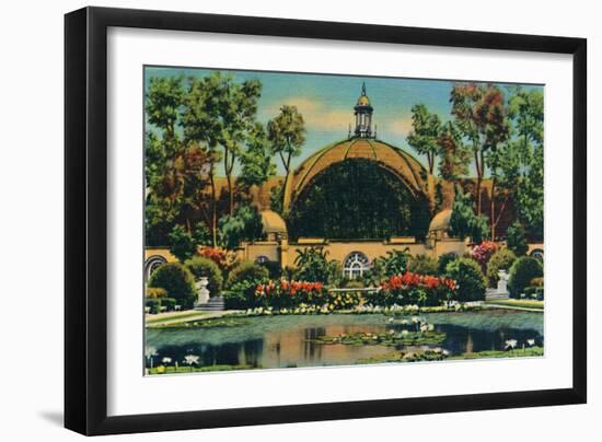 'Botanical Building and Lagoon. San Diego, California', c1941-Unknown-Framed Giclee Print