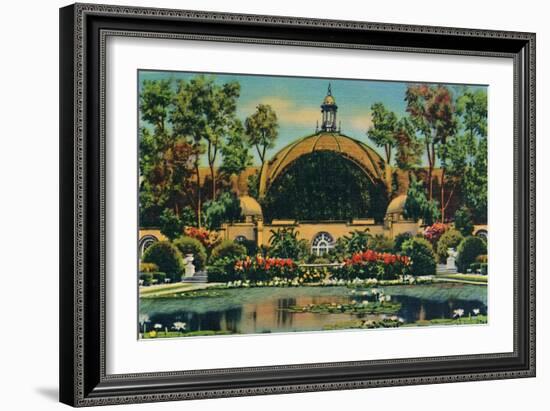 'Botanical Building and Lagoon. San Diego, California', c1941-Unknown-Framed Giclee Print