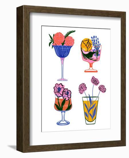 Botanical Cocktails-Tara Reed-Framed Art Print