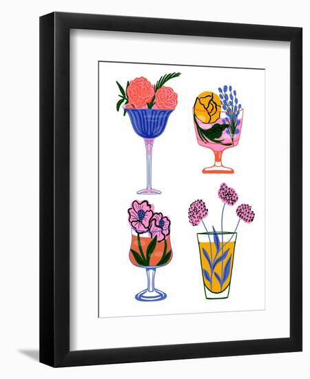 Botanical Cocktails-Tara Reed-Framed Art Print