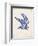 Botanical Fern III Blue Aged-Wild Apple Portfolio-Framed Art Print