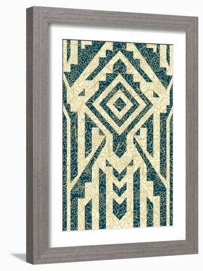 Botanical Geometric Pattern-null-Framed Premium Giclee Print