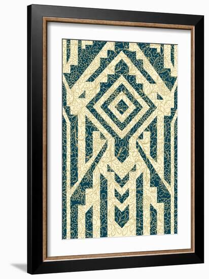 Botanical Geometric Pattern-null-Framed Premium Giclee Print