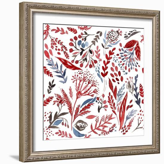 Botanical pattern 3-Irina Trzaskos Studio-Framed Giclee Print