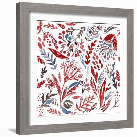 Botanical pattern 3-Irina Trzaskos Studio-Framed Giclee Print