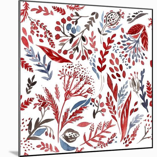 Botanical pattern 3-Irina Trzaskos Studio-Mounted Giclee Print