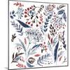 Botanical pattern 4-Irina Trzaskos Studio-Mounted Giclee Print