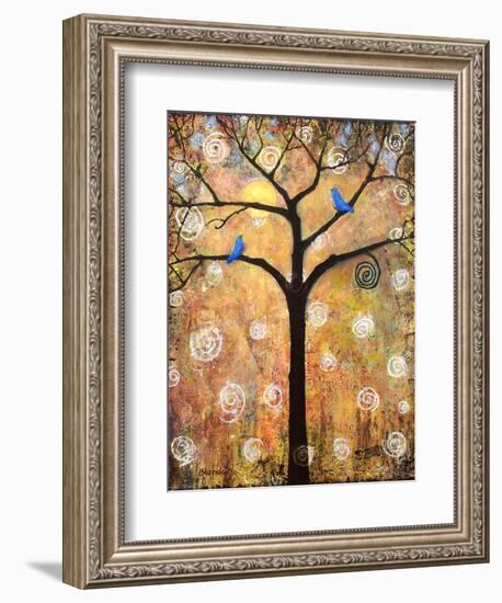Botanical Seasons New Moon Tree-Blenda Tyvoll-Framed Art Print