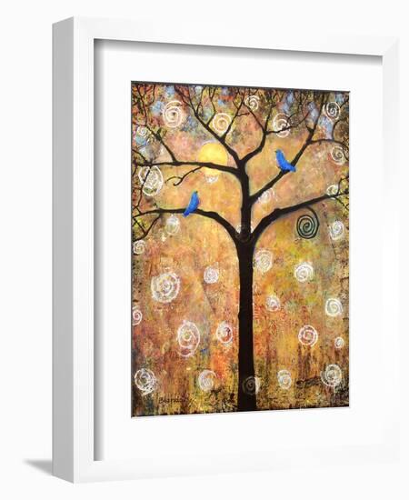 Botanical Seasons New Moon Tree-Blenda Tyvoll-Framed Art Print