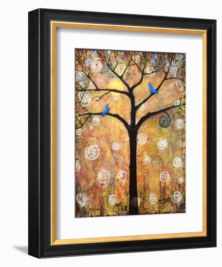 Botanical Seasons New Moon Tree-Blenda Tyvoll-Framed Art Print