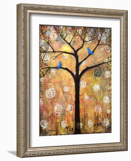 Botanical Seasons New Moon Tree-Blenda Tyvoll-Framed Art Print