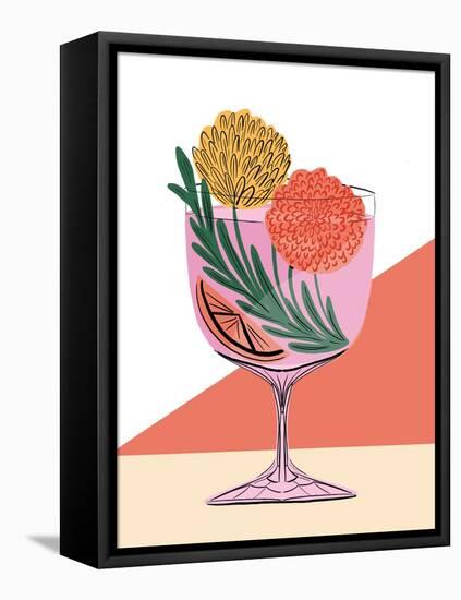 Botanical Spritz Cocktail-Tara Reed-Framed Stretched Canvas