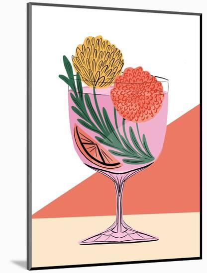 Botanical Spritz Cocktail-Tara Reed-Mounted Art Print