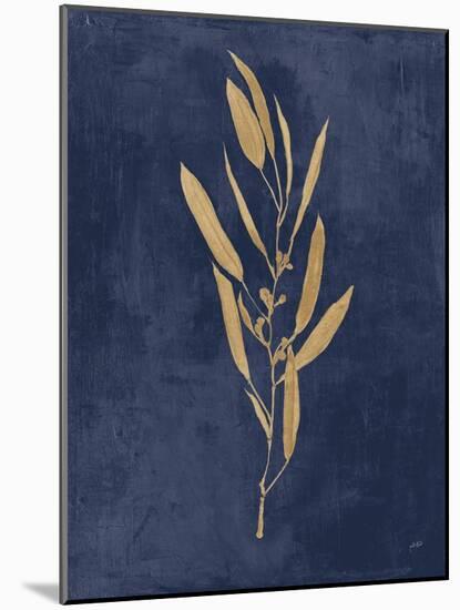 Botanical Study I Gold Navy-Julia Purinton-Mounted Art Print