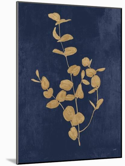 Botanical Study II Gold Navy-Julia Purinton-Mounted Art Print
