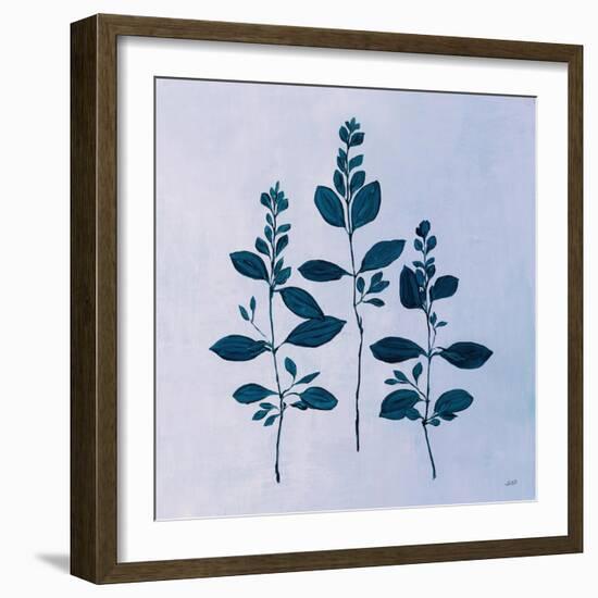 Botanical Study IV Blue-Julia Purinton-Framed Art Print