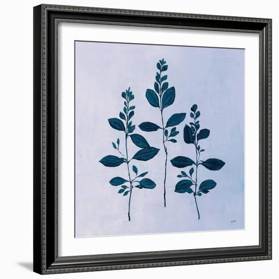 Botanical Study IV Blue-Julia Purinton-Framed Art Print