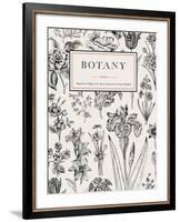Botany. Vintage Floral Card. Vector Illustration of Style Engravings. Black and White Flowers.-Olga Korneeva-Framed Art Print