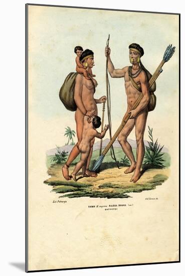 Botocudo Indians, 1863-79-Raimundo Petraroja-Mounted Giclee Print