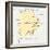 Botswana Political Map-Peter Hermes Furian-Framed Premium Giclee Print