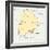 Botswana Political Map-Peter Hermes Furian-Framed Art Print