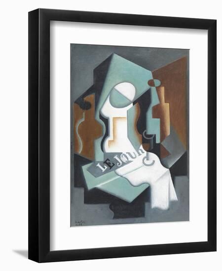 Bottle and Fruit Dish-Juan Gris-Framed Art Print