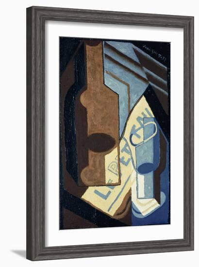 Bottle and Glass; Bouteille et Verre, 1921-Juan Gris-Framed Giclee Print