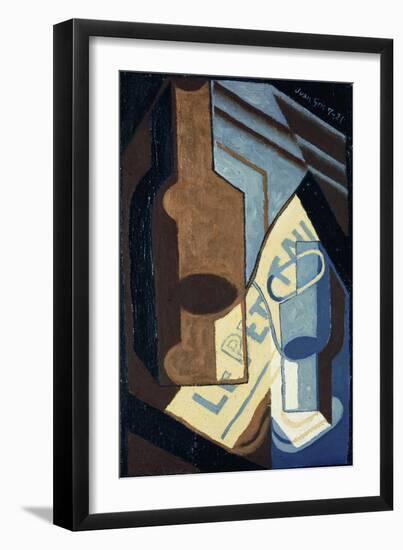 Bottle and Glass; Bouteille et Verre, 1921-Juan Gris-Framed Giclee Print