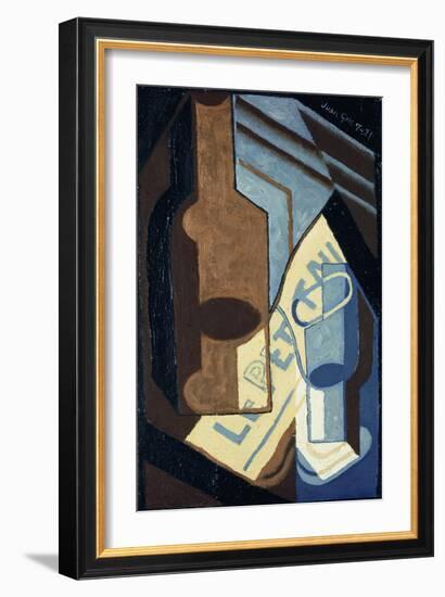 Bottle and Glass; Bouteille et Verre, 1921-Juan Gris-Framed Giclee Print