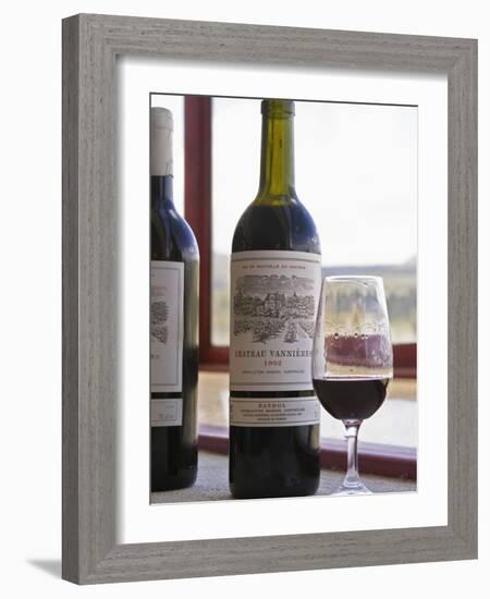 Bottle and Glass, Chateau Vannieres, La Cadiere d'Azur, Bandol, Var, Cote d'Azur, France-Per Karlsson-Framed Photographic Print