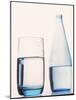 Bottle and glass of water-null-Mounted Photographic Print