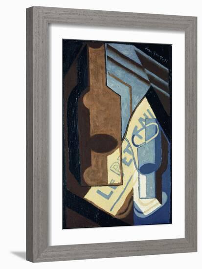 Bottle and Glass-Juan Gris-Framed Giclee Print