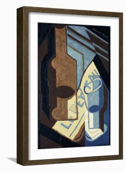 Bottle and Glass-Juan Gris-Framed Giclee Print