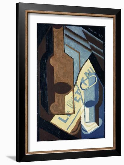 Bottle and Glass-Juan Gris-Framed Giclee Print