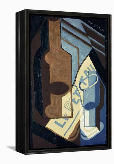 Bottle and Glass-Juan Gris-Framed Premier Image Canvas