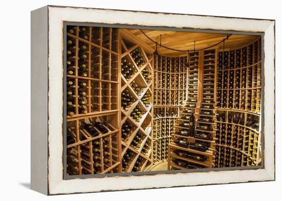 Bottle Cellar at Garrison Creek Cellars, Walla Walla, Washington, USA-Richard Duval-Framed Premier Image Canvas