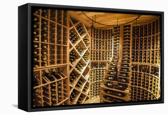 Bottle Cellar at Garrison Creek Cellars, Walla Walla, Washington, USA-Richard Duval-Framed Premier Image Canvas